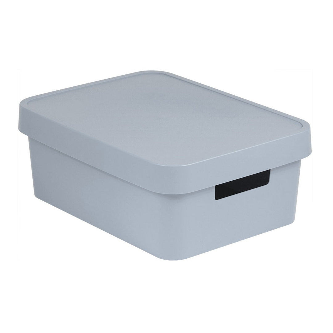 Storage box with cover Curver Infinity 11L gray