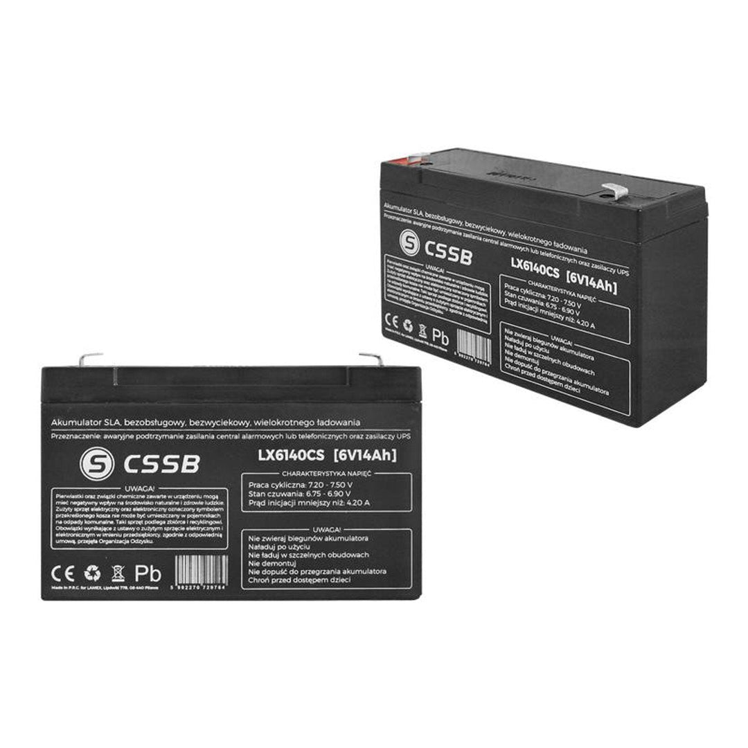 LTC CSSB LX6140 Rechargeable Gel Battery 6V 14Ah Maintenance Free