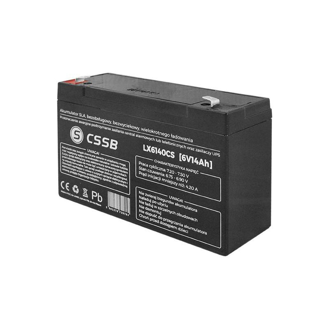 LTC CSSB LX6140 Rechargeable Gel Battery 6V 14Ah Maintenance Free