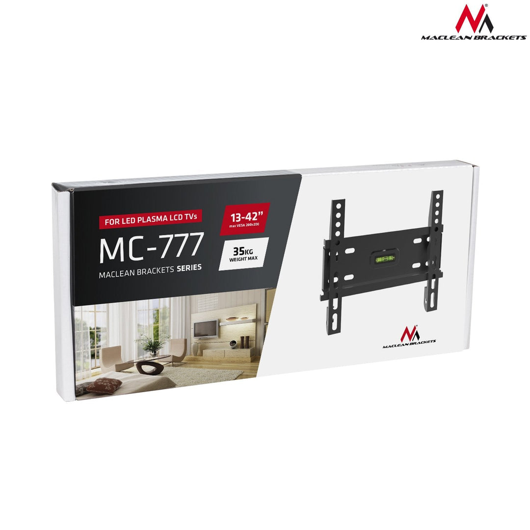 Maclean MC-777 Wall TV Bracket Universal Holder 13'' - 50" 35kg VESA Solid Metal Easy Assembly