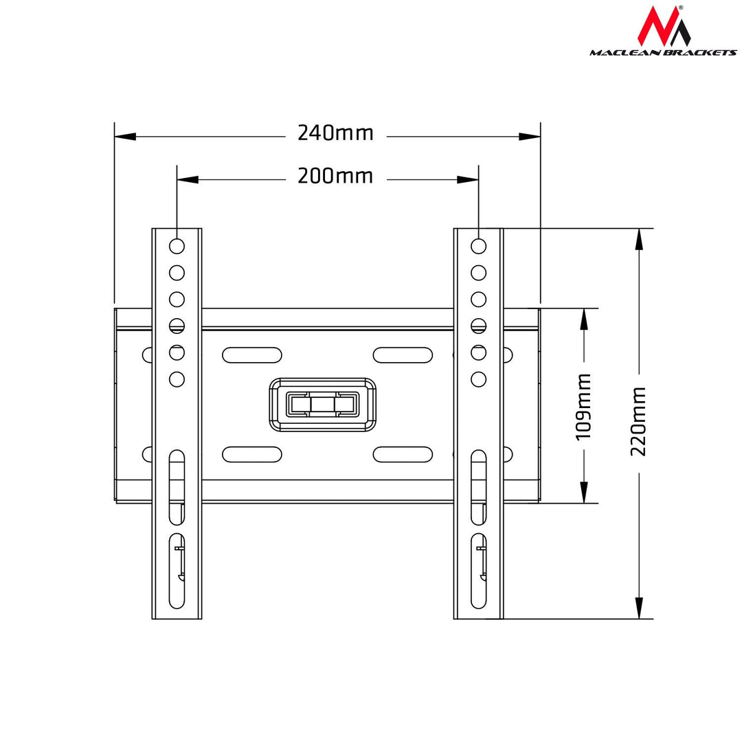 Maclean MC-777 Wall TV Bracket Universal Holder 13'' - 50" 35kg VESA Solid Metal Easy Assembly