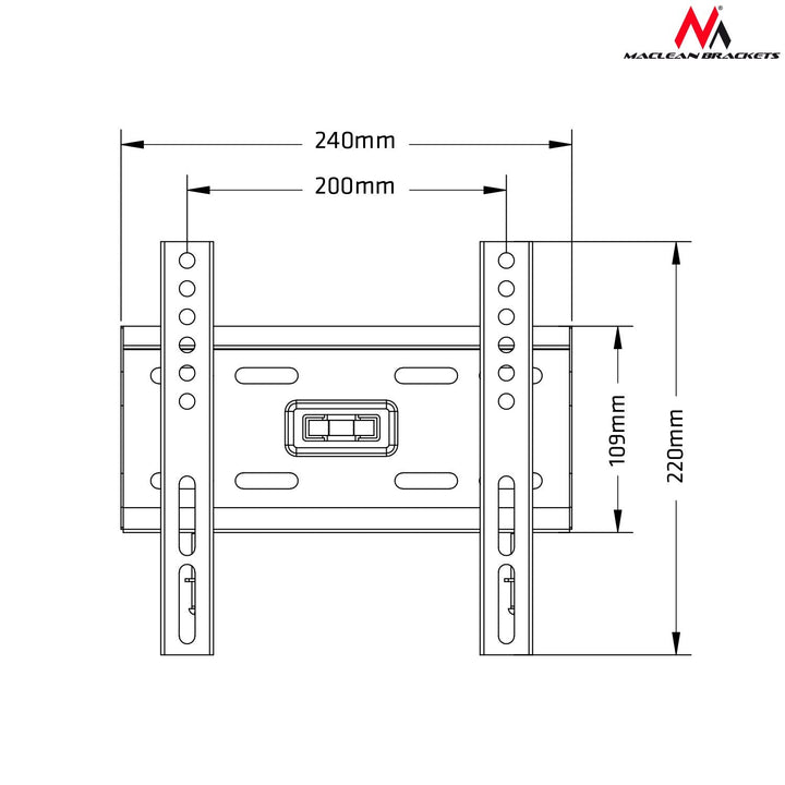 Maclean MC-777 Wall TV Bracket Universal Holder 13'' - 50" 35kg VESA Solid Metal Easy Assembly