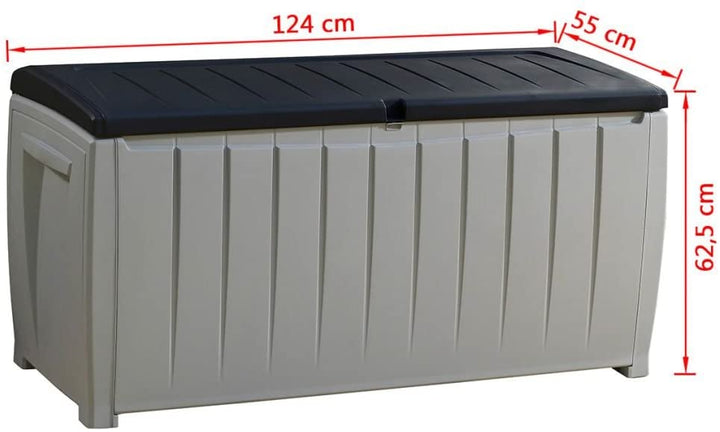 340L Keter Novel Garden Storage Chest Deck Box Large Capacity Handles