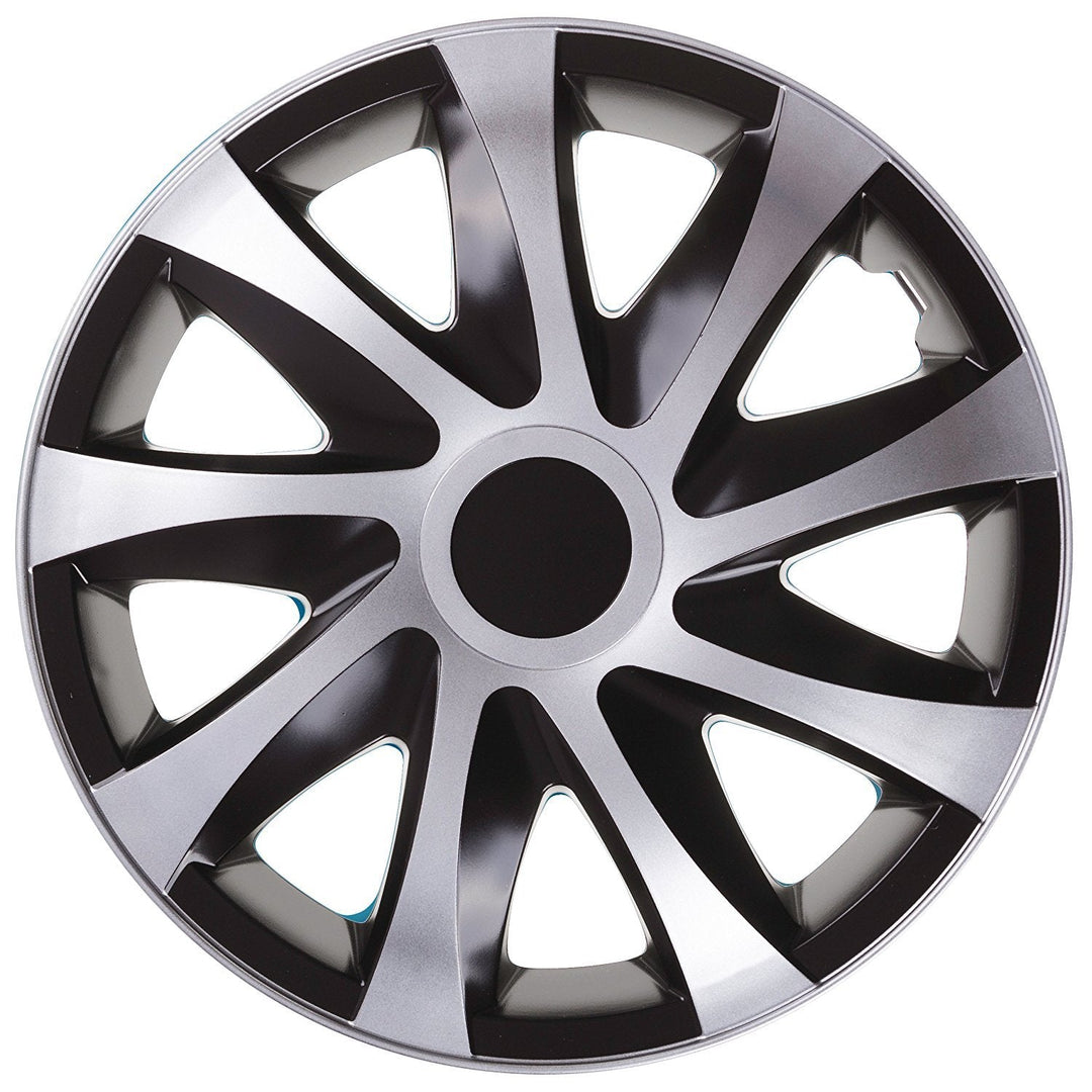 DRACO CS 14" universal hubcaps black and silver 4 pieces