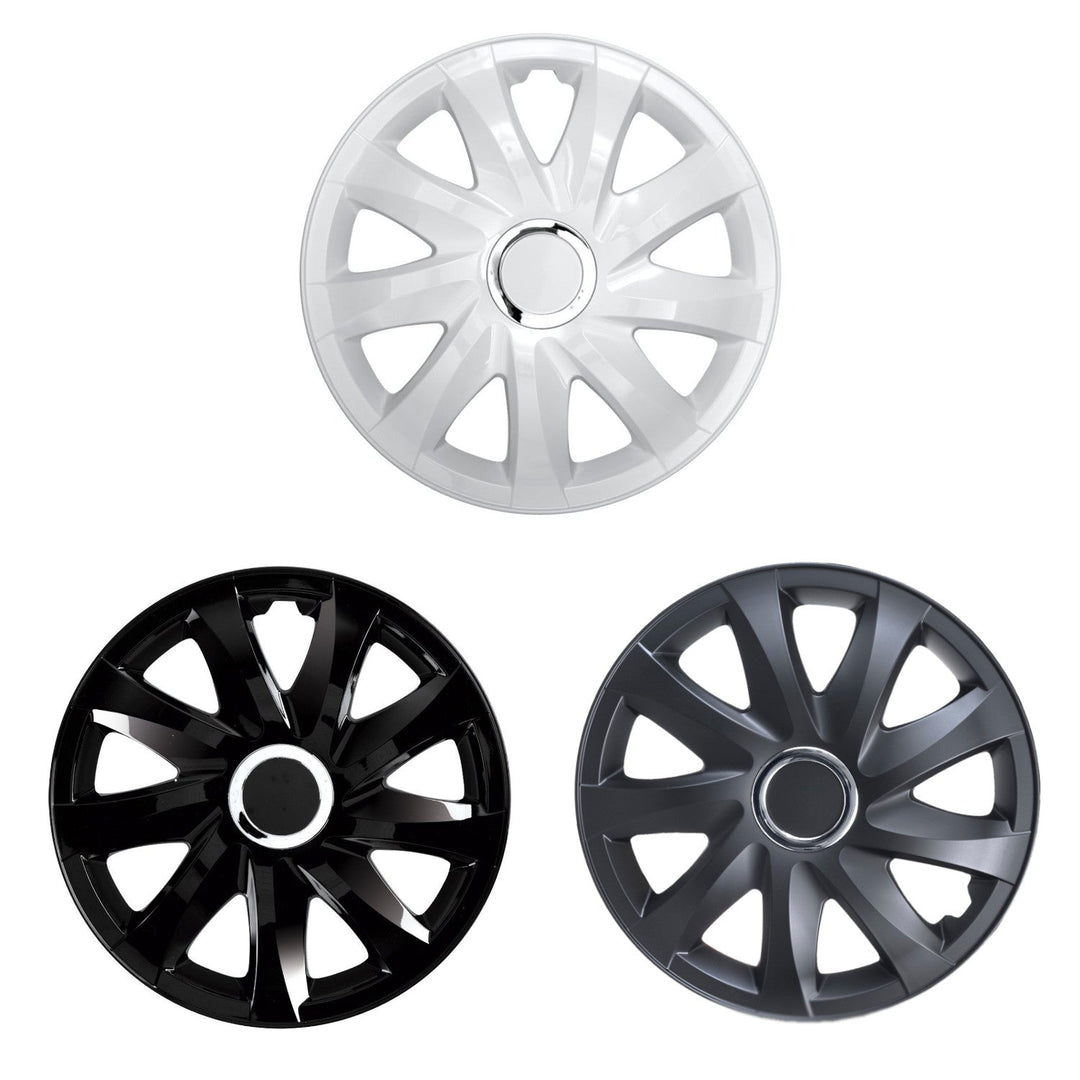 16" NRM Universal Wheel Covers - Black Colour, Modern