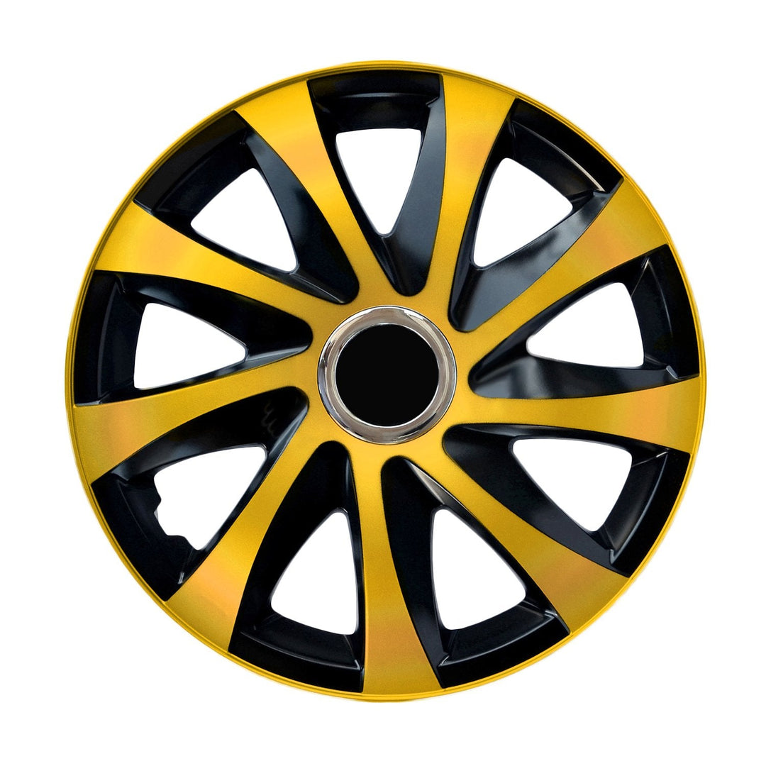 Universal hubcaps 16" DRIFT Extra gold/black 4 pieces
