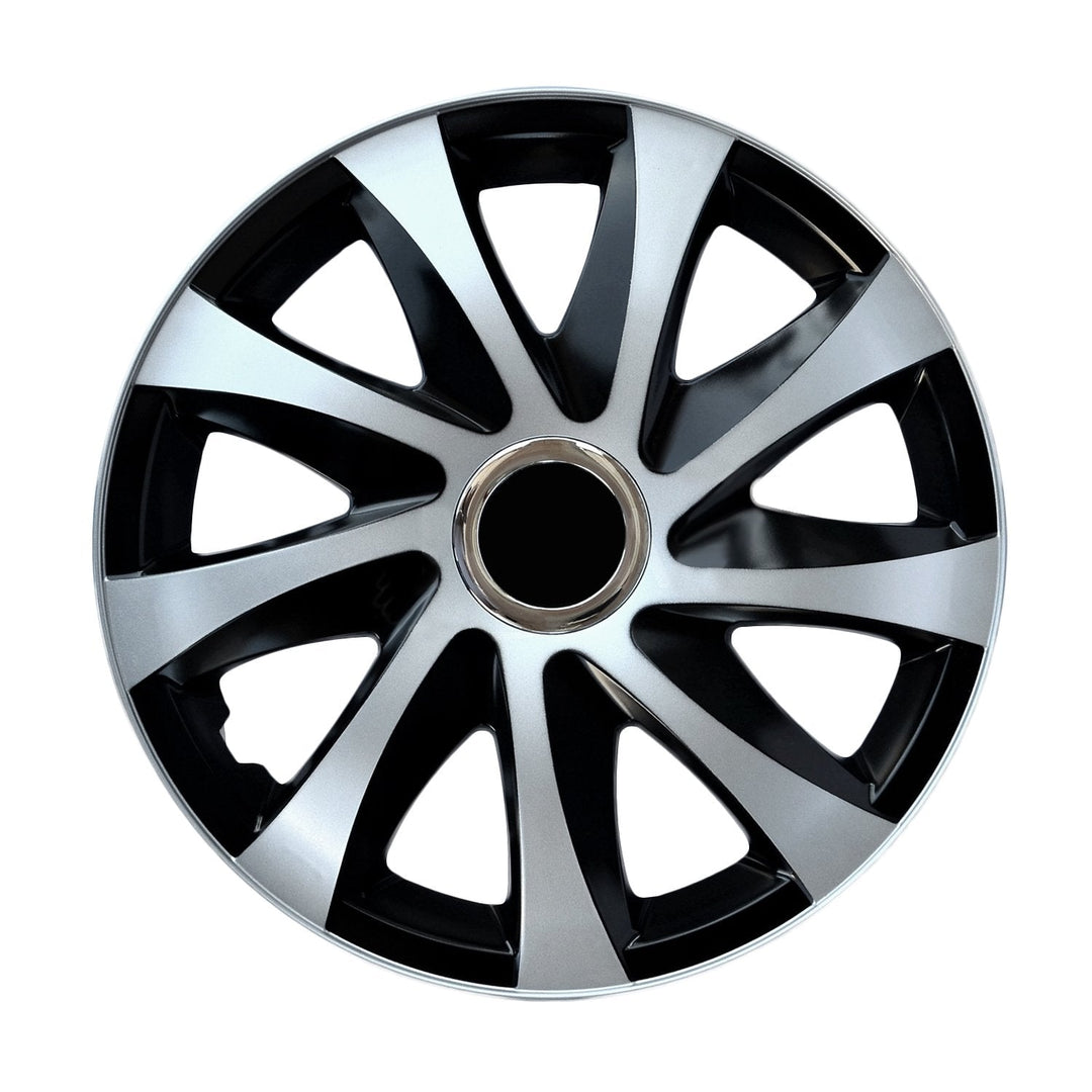 Universal hubcaps 14" DRIFT Extra silver/black 4 pieces
