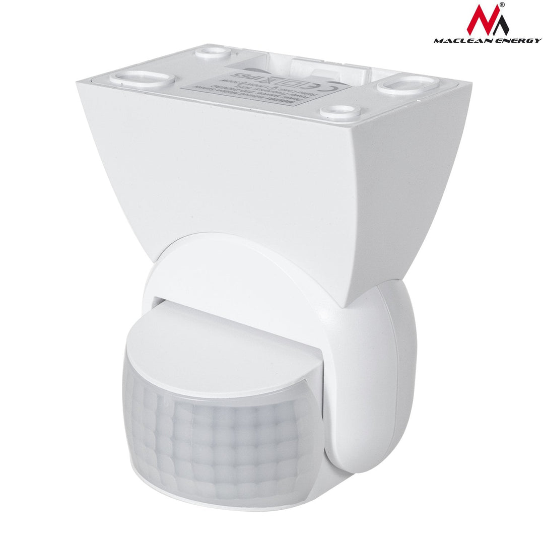 Infrared Motion Detector PIR Modern Range 12m Color White IP65 Maclean Energy MCE201W