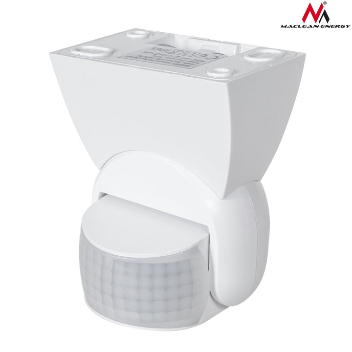 Infrared Motion Detector PIR Modern Range 12m Color White IP65 Maclean Energy MCE201W