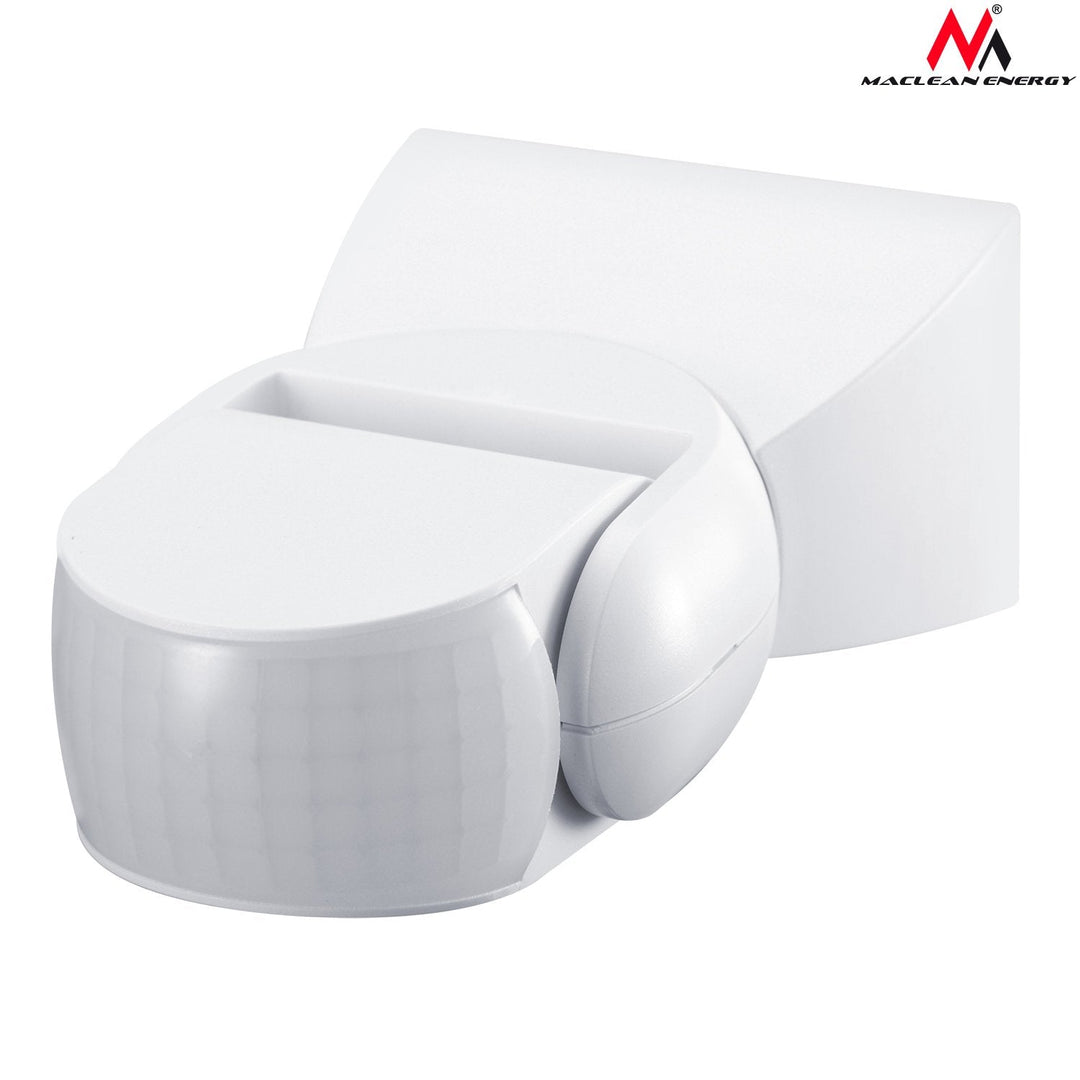 Infrared Motion Detector PIR Modern Range 12m Color White IP65 Maclean Energy MCE201W