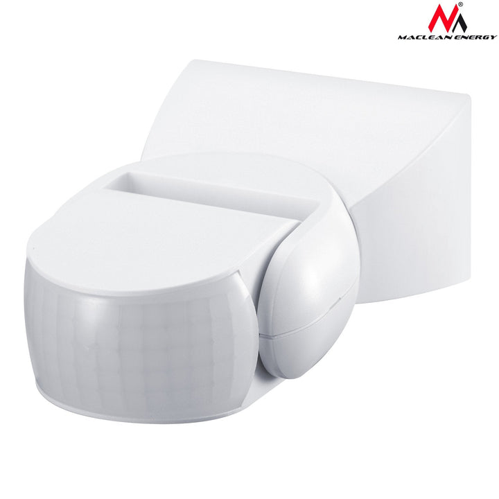 Infrared Motion Detector PIR Modern Range 12m Color White IP65 Maclean Energy MCE201W