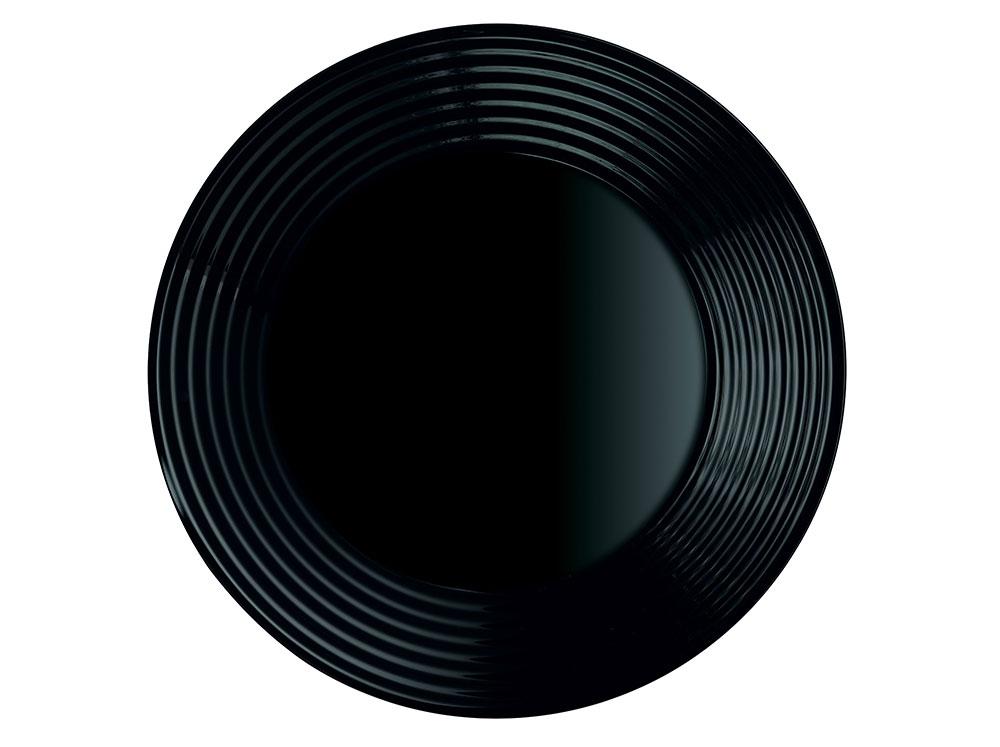 Harena Black Deep Plate 23cm Luminarc Tempered Glass