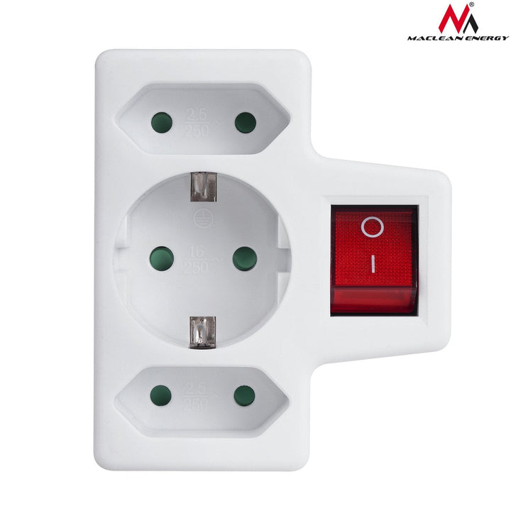 Maclean Energy - Various Schuko / Euro plugs - With or without switch