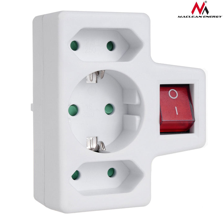 Maclean Energy - Various Schuko / Euro plugs - With or without switch