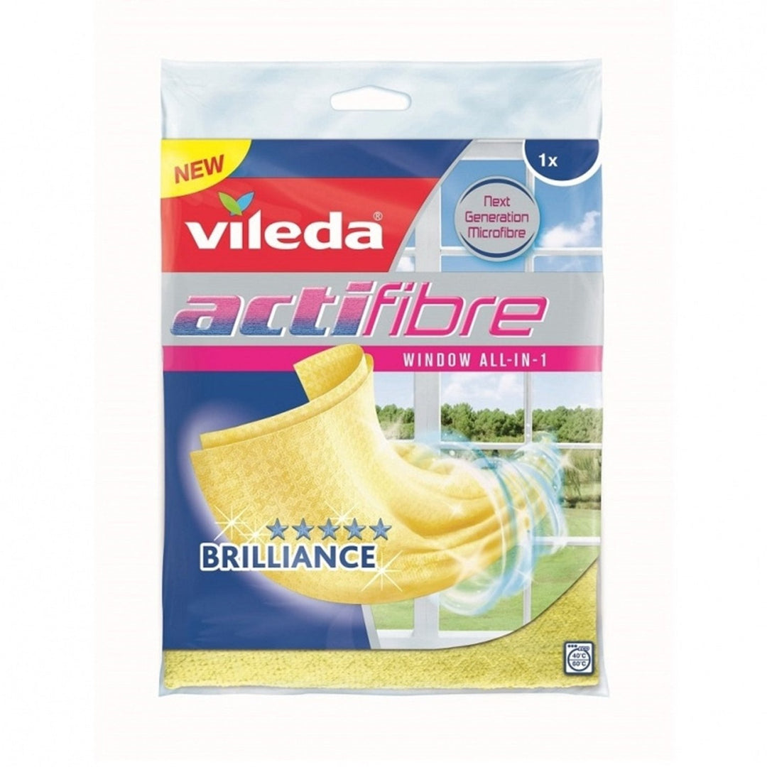 Vileda Actifibre Glass Cloth for Cleaning Glass, Windows and Mirrors
