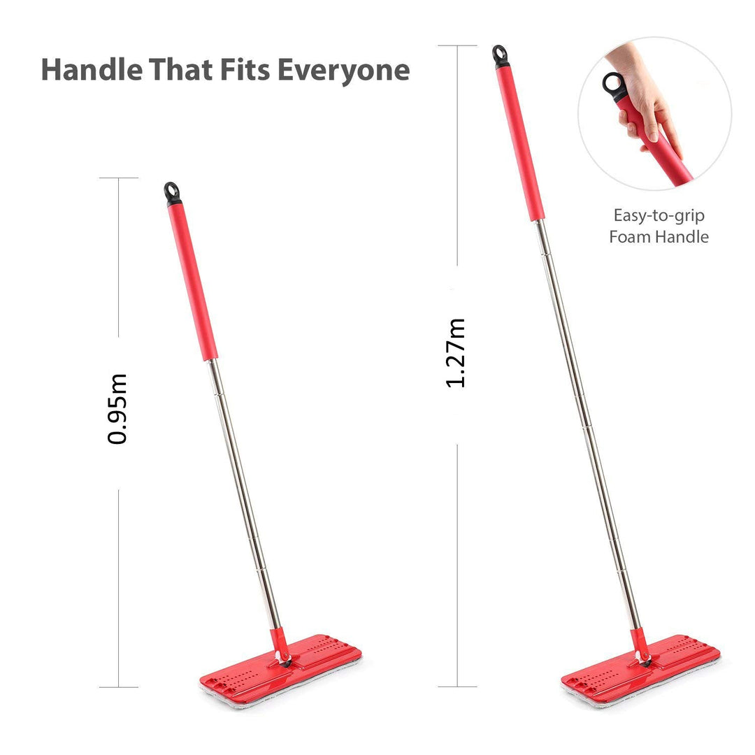 GreenBlue GB850 Maxiclean Flat Mop + Bucket Set, with Squeezer and Two Pieces of Microfiber Pad HQ