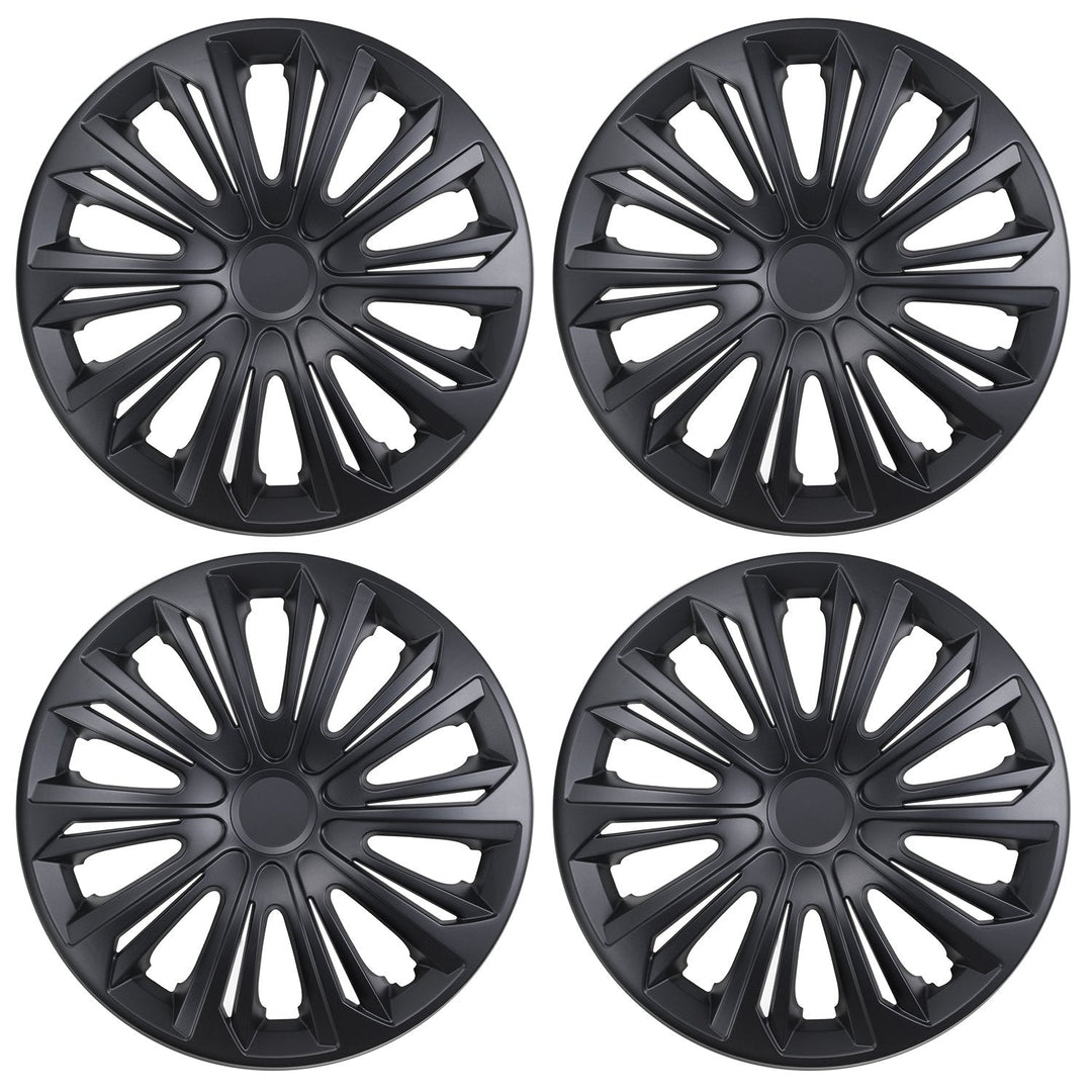 NRM STRONG black mat 15" universal hubcaps 4 pieces
