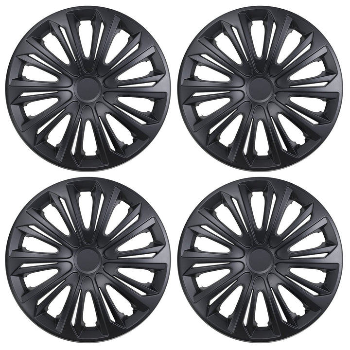 NRM STRONG black mat 15" universal hubcaps 4 pieces