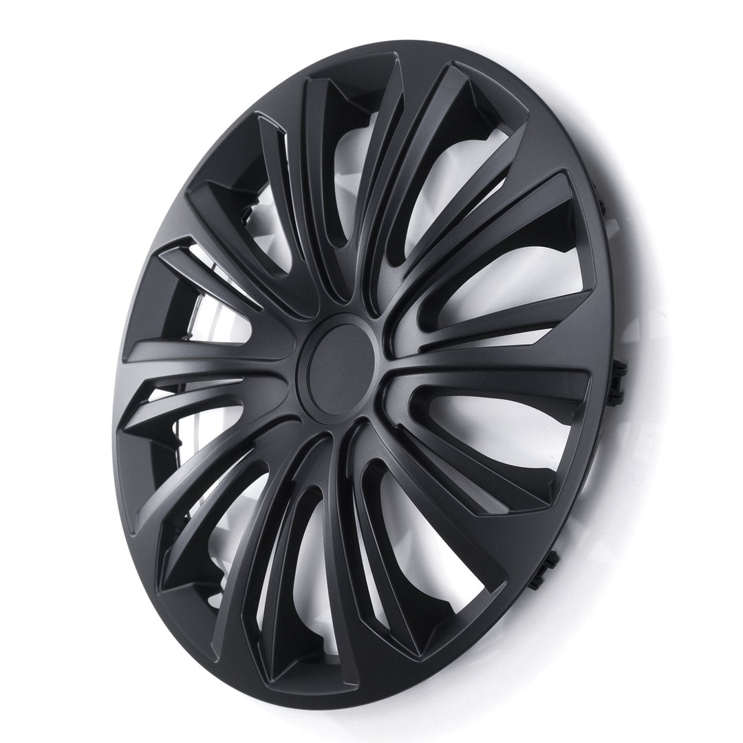 NRM STRONG black mat 15" universal hubcaps 4 pieces