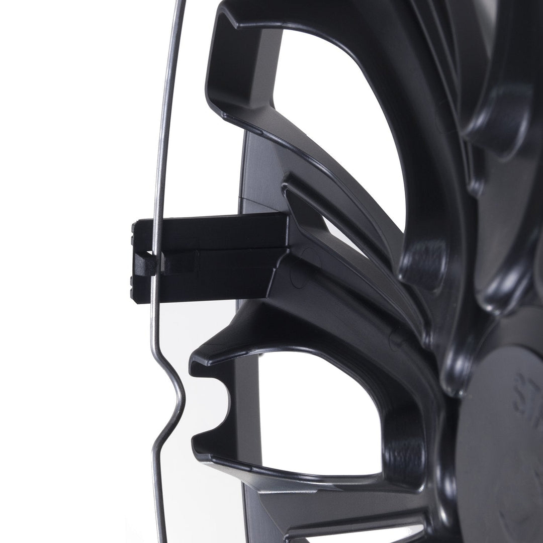 NRM STRONG black mat 15" universal hubcaps 4 pieces