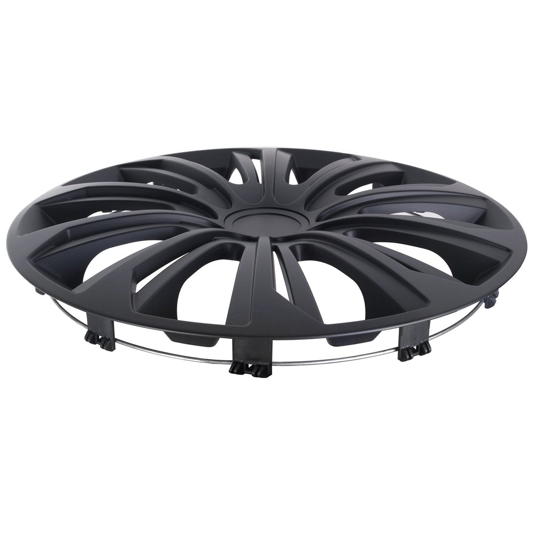 NRM STRONG black mat 15" universal hubcaps 4 pieces
