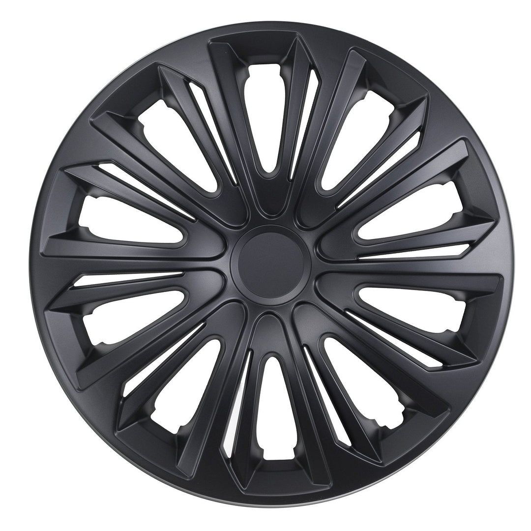 NRM STRONG black mat 15" universal hubcaps 4 pieces