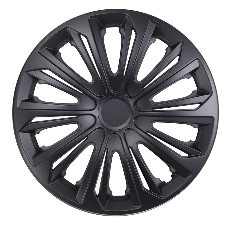 NRM STRONG black mat 15" universal hubcaps 4 pieces