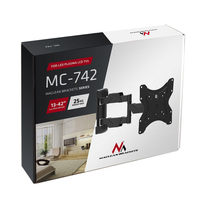 Maclean MC-742 TV Wall Mount Bracket Holder Universal 13'' - 55" 25kg VESA Adjustable LED LCD Plasma