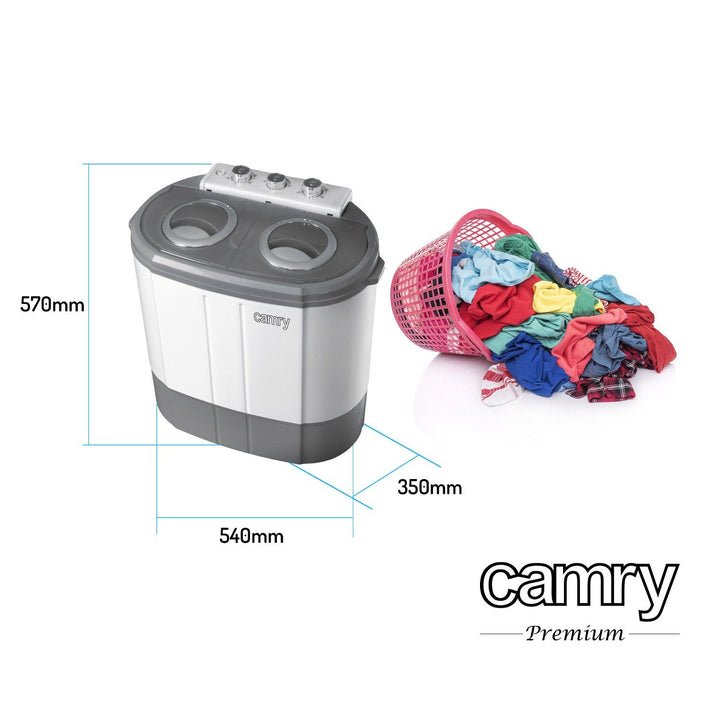 Camry CR 8052 Portable Spin Washing Machine 3kg with Two Separate Chambers