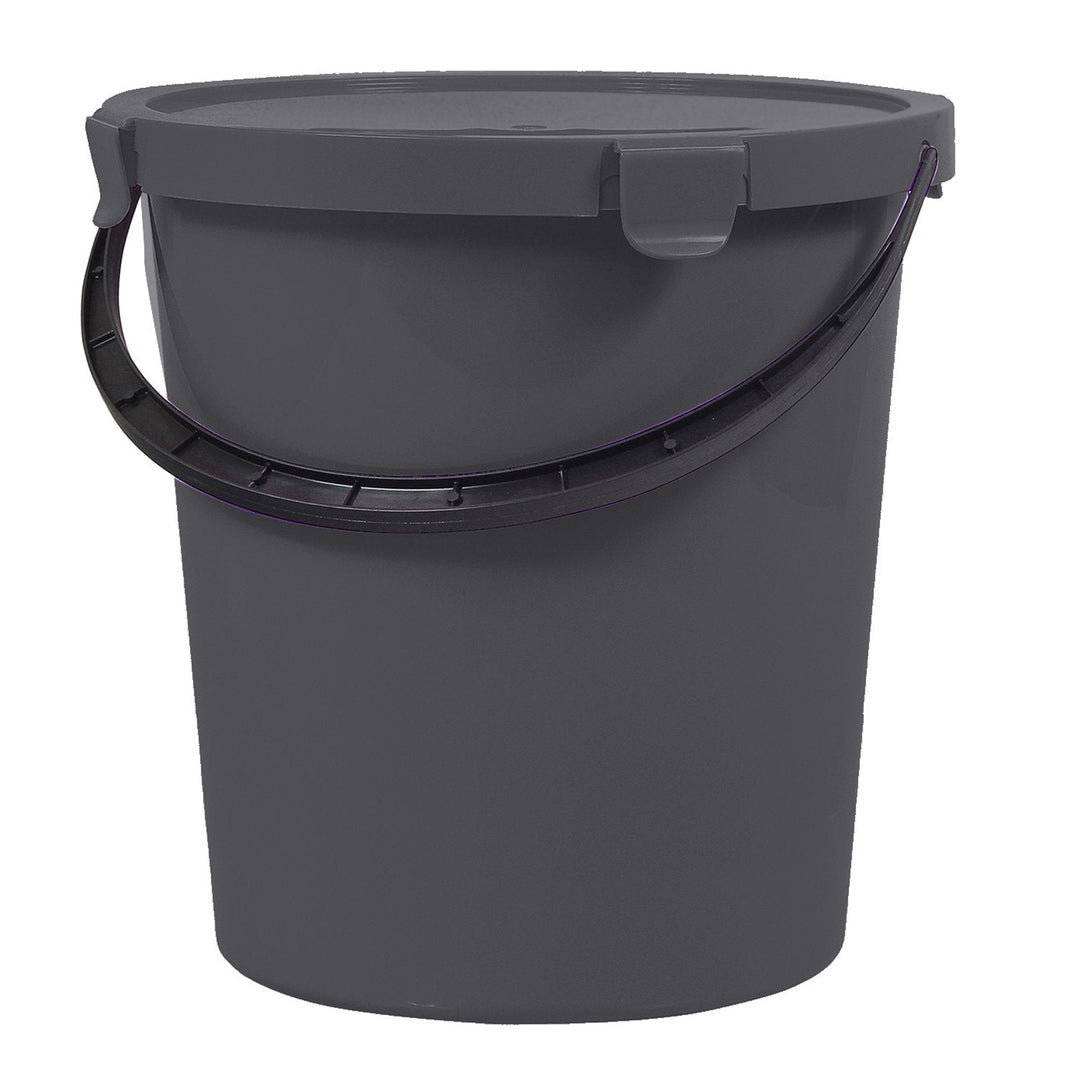 Plast Team 60780806 Bucket with Plast Team Berry 5L cover dark gray