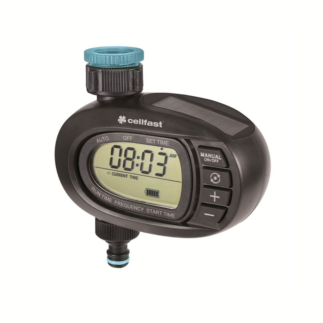 The Cellfast Ergo solar watering unit is a readable display
