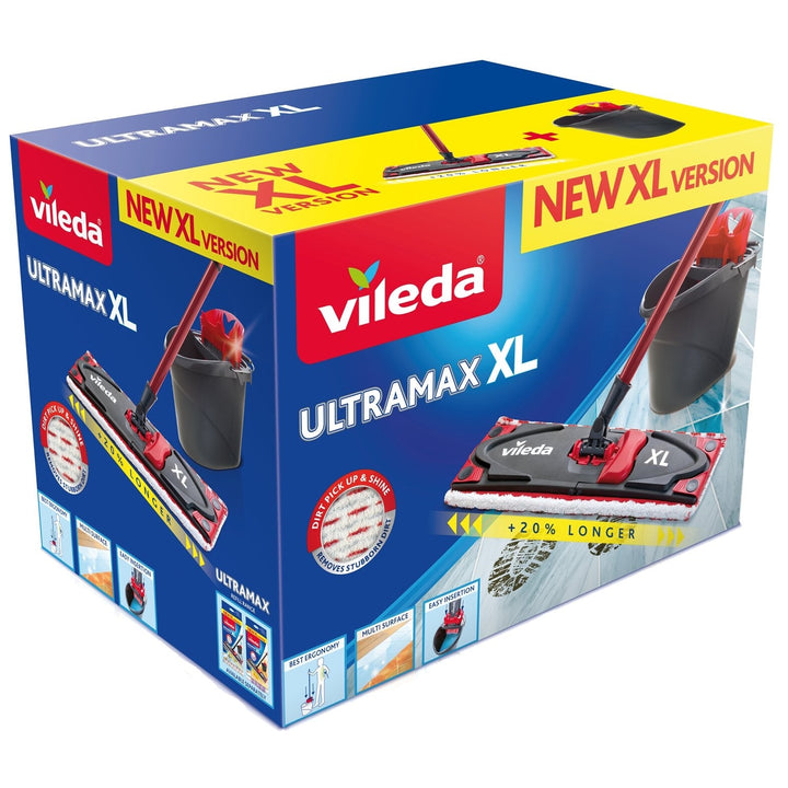 Vileda 160932 Vileda Mop Ultramax Set XL Bucket Handle Head Squeezing Wringing