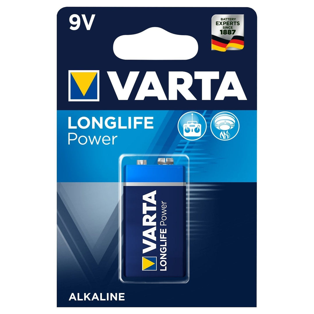Varta Longlife Power 9V alkaline battery, high quality