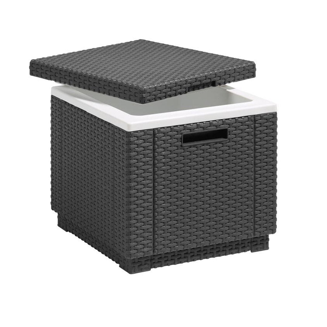 Keter Ice Cube 2in1 Drink Cooler & Table Cool Box Outdoor Garden Patio