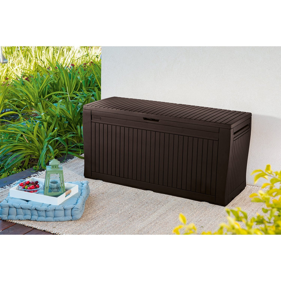 Keter Comfy Garden Box 270L Brown Roomy And Durable
