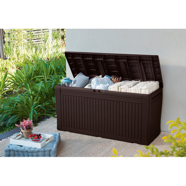 Keter Comfy Garden Box 270L Brown Roomy And Durable