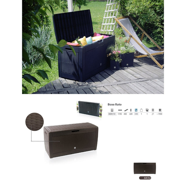 Garden box box Boxe Rato 310L Built-in padloc an aesthetic texture