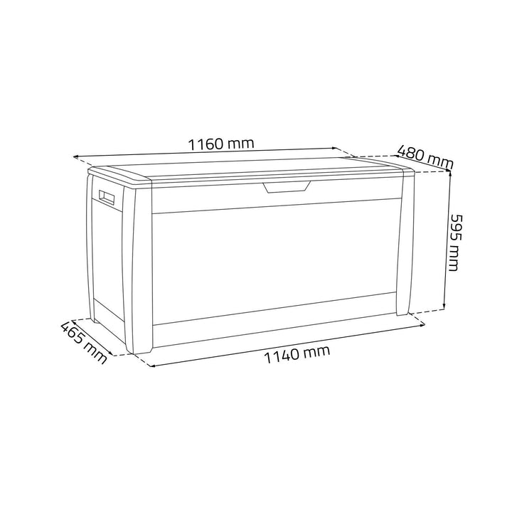Garden box box Boxe Rato 310L Built-in padloc an aesthetic texture