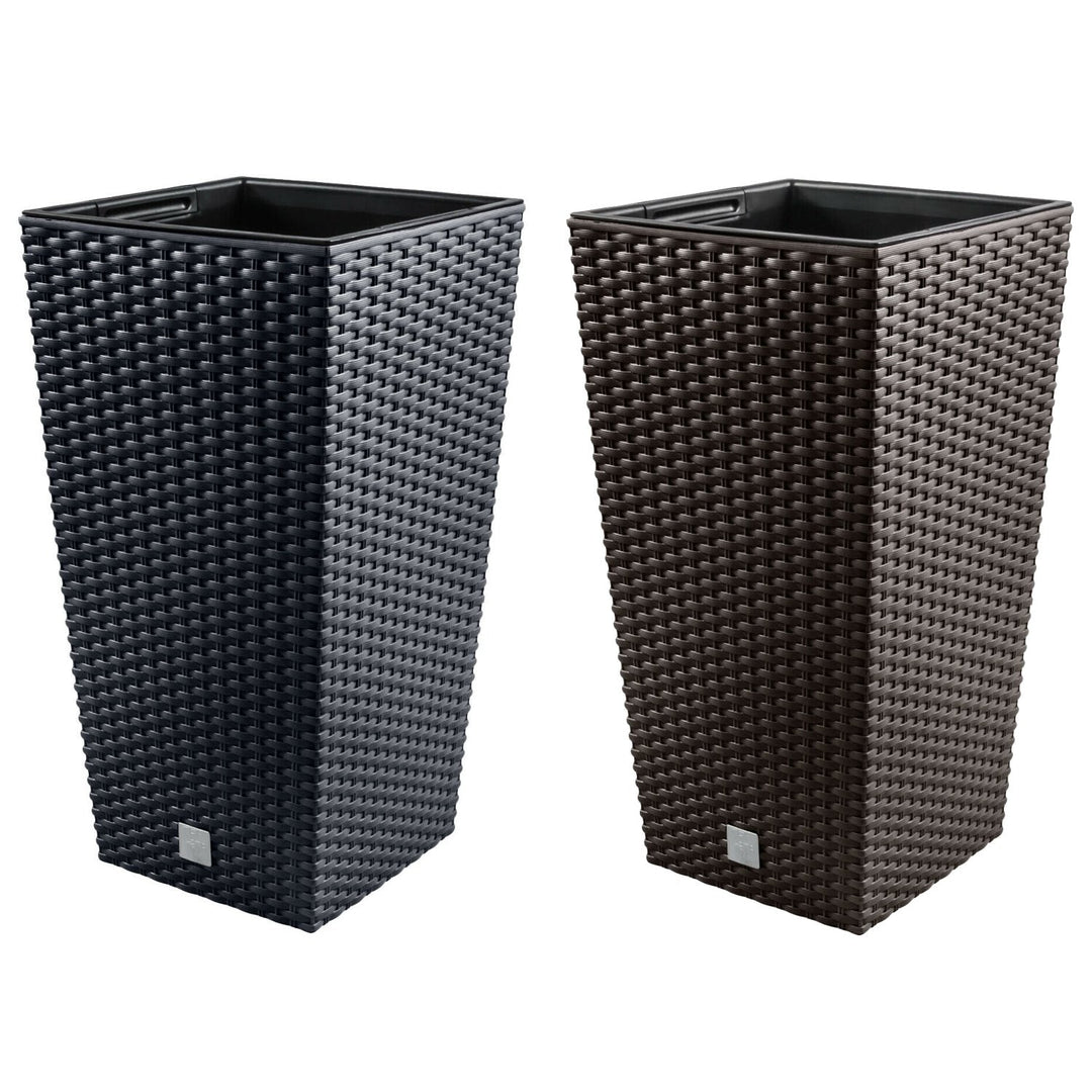 Flowerpot with Prosperplast Rato Square DRTS225 S433 anthracite