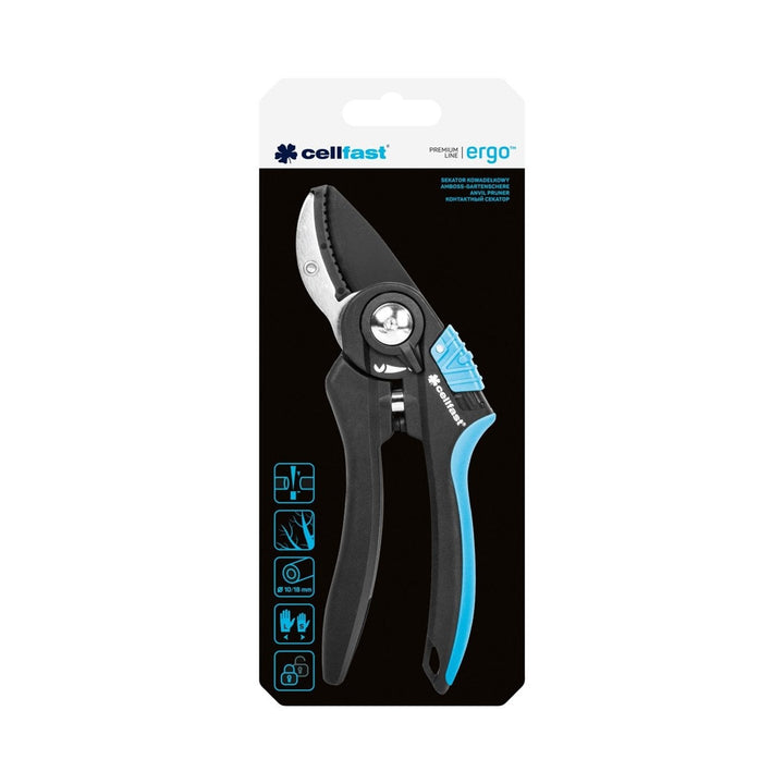 Cellfast ERGO 41-021 Anvil Branch Pruner Adjustable One Handed Opening Lock