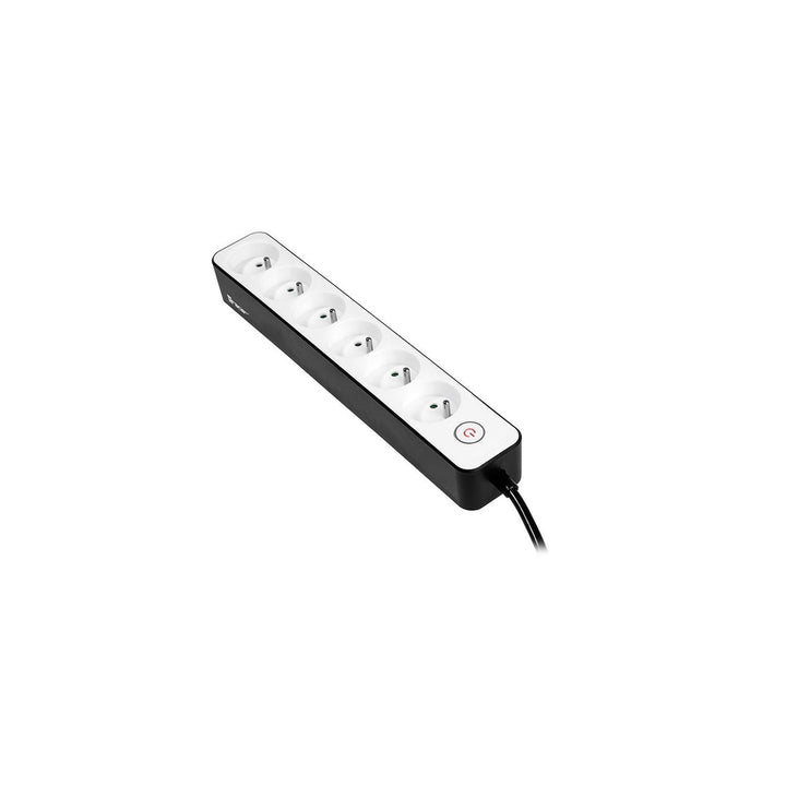 TRACER Zebra 1.5m 6-socket surge protector power strip