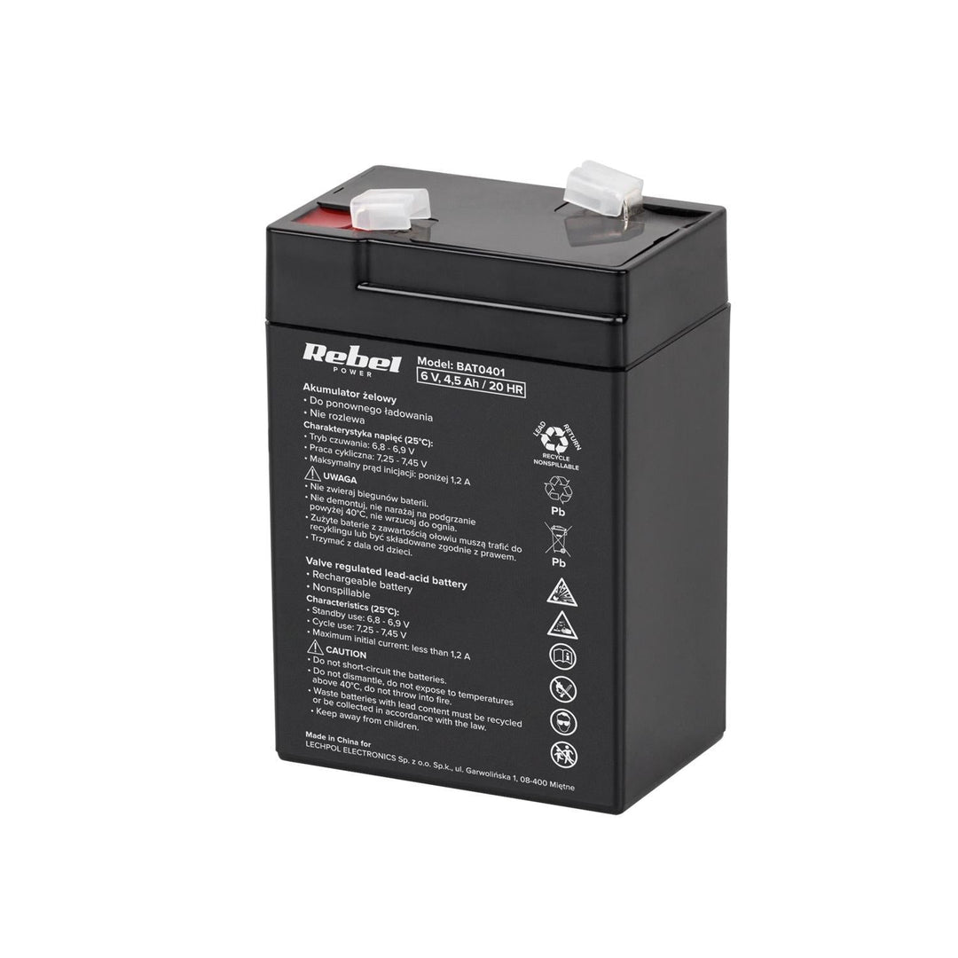 Rebel Power 6 V 4.5 Ah maintenance-free gel battery