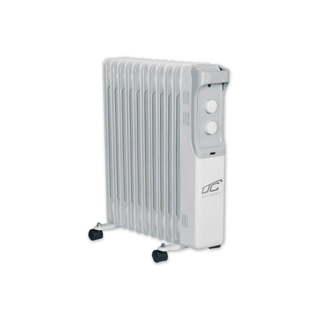 LTC Portable Electric Oil Filled Radiator 2500W 11 Fins Overheating Protection Electromechanical Thermostat Efficient