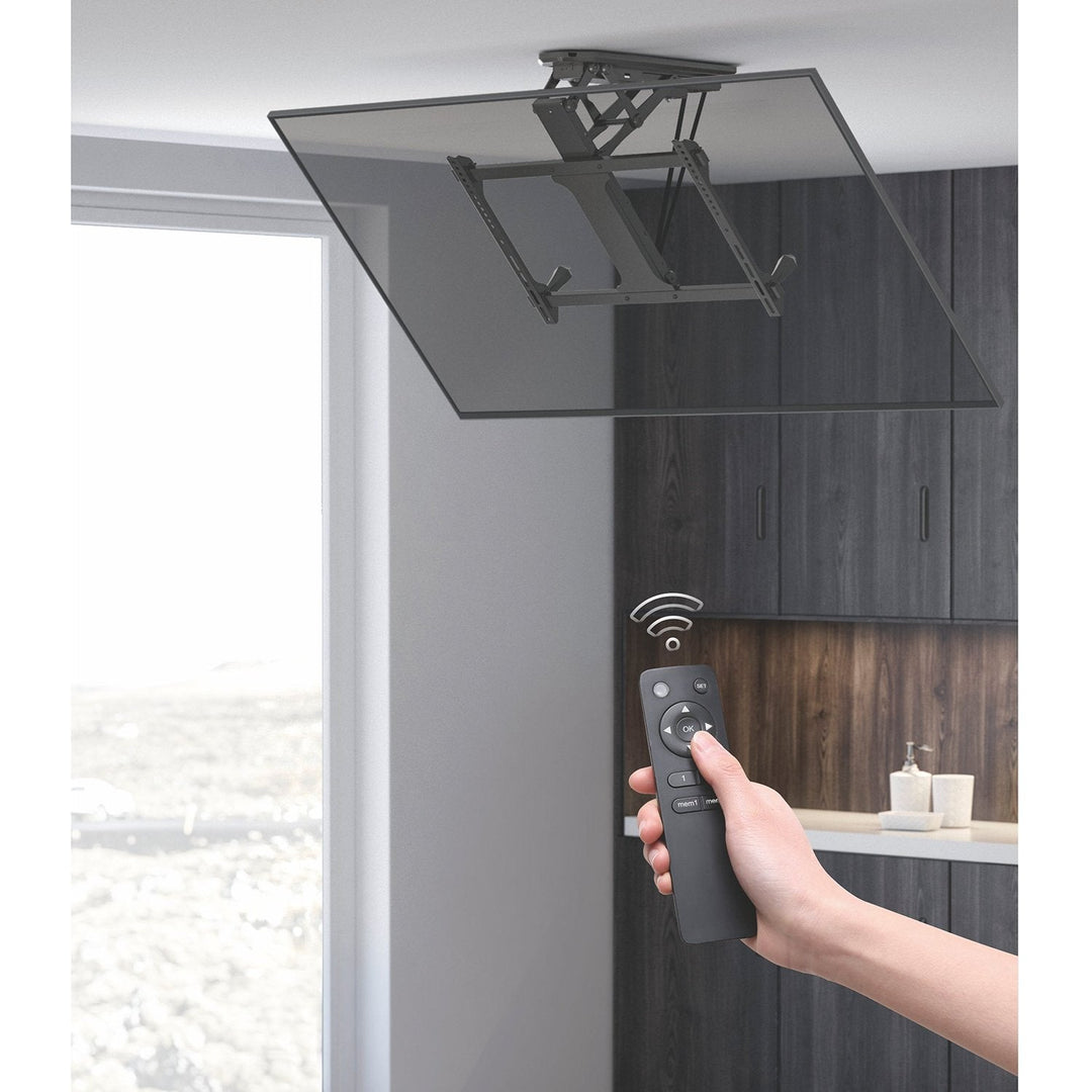 Maclean MC-880 Electric TV Bracket Holder Ceiling Mount 32" - 70" Remote Control VESA Universal 35kg