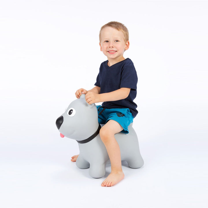 Tootina's gray dog - inflatable jumping toy for children