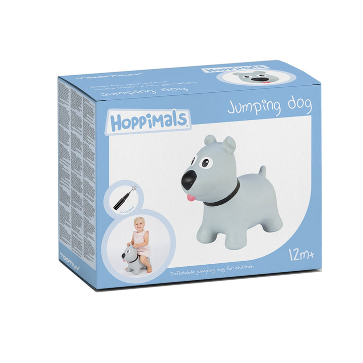 Tootina's gray dog - inflatable jumping toy for children