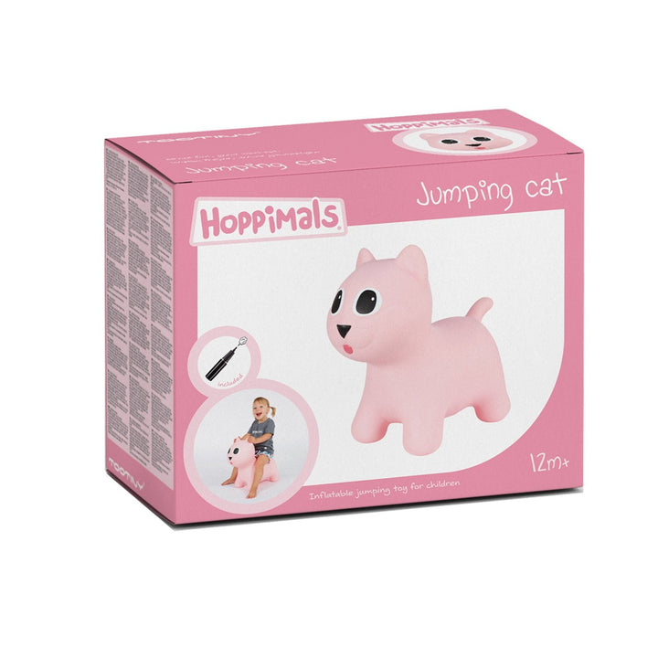 Hoppimals Pink Kitty Inflatable Rubber Space Hopper Bouncer for Kids