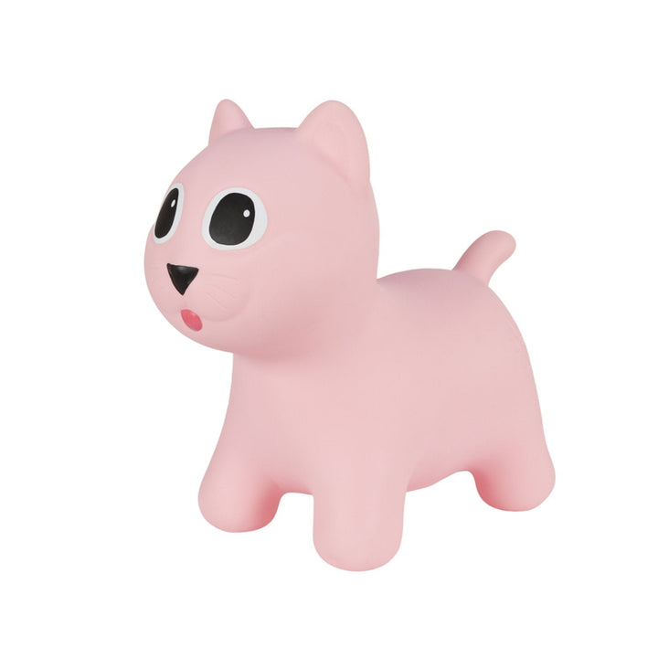 Hoppimals Pink Kitty Inflatable Rubber Space Hopper Bouncer for Kids