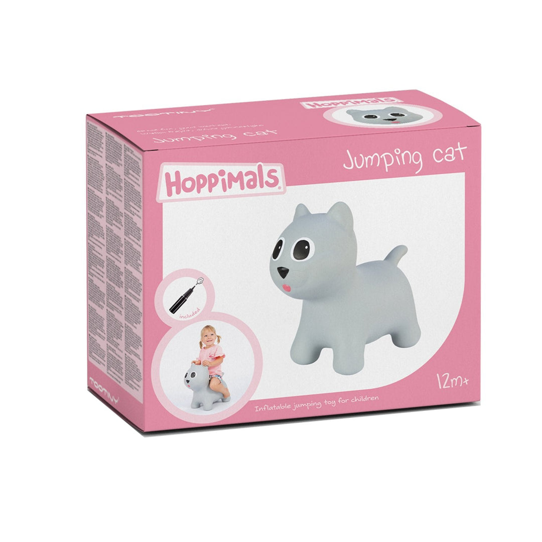 Tootina gray kitty - inflatable jumping toy for children