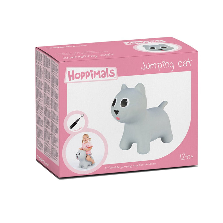 Tootina gray kitty - inflatable jumping toy for children